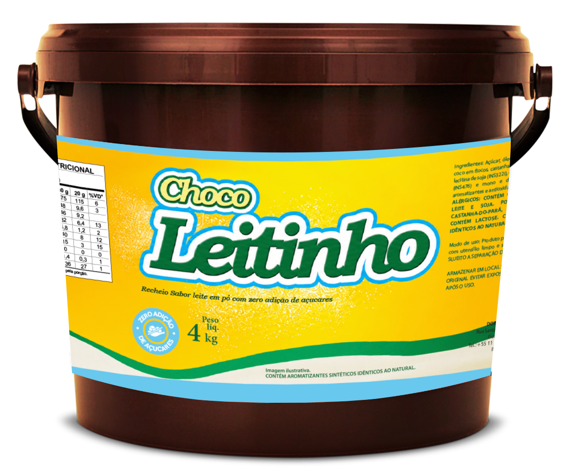 Recheio Choco Leitinho Zero Adição de Açúcares